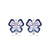 Luxury Amethyst, Sky Blue Topaz and Spinel Butterfly Clip Earrings