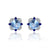 Luxury Sky Blue Topaz 2ct and Sapphire Stud Earrings