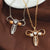 Gold Plated Uterus Necklace Embellished with A+ Quality Zircons