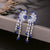 9 Carat Sapphires 2.78ct Diamonds 18K White Gold Earrings
