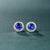 1.00ct Natural Sapphires and Diamonds 18K Gold Stud Earrings