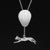 Hand crafted Silver Cat and Hot Air Balloon Pendant