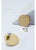 Pearl Gold Disc Button Earrings