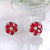 2.08ct Natural Ruby & Diamond White Gold Stud Earrings