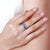 Genuine Sapphire and Diamond 18k White Gold Ring
