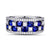 Exquisite Sapphire & Diamond 14KT White Gold Band Ring