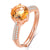 Luxury Gold Plated Silver Ring with Citrine