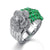 Floral Diamond and Emerald Gold Ring