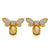 Queen Bee Citrine and Peridot Stud Earrings