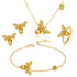 Queen Bee Citrine and Peridot Set - Bracelet, Ring, Earrings and Necklace