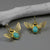 Natural Amazonite Handmade Honey Bee Earrings
