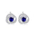 Luxury Sapphire Sterling Silver Earrings