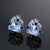 Luxury Sky Blue Topaz 2ct and Sapphire Stud Earrings