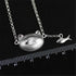 Silver "Greedy Cat And Fish" Necklace