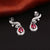 Gorgeous 18KT White Gold Ruby Earrings