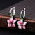 Enamel Flower Earrings Silver Earrings