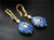 Hand crafted silver cloisonne earnings with pearls