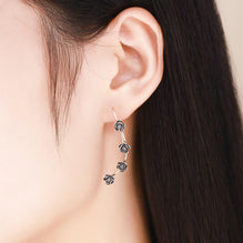 Dazzling Daisy Flowers Long Drop Earrings