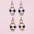 Retro Exaggerated Face Drop Earrings and Necklace