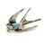 Gorgeous Swallow Enamel Brooch