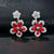White Gold 2.82ct Ruby & Diamond Flower Earrings