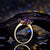 Heart Cut 3ct Amethyst & Diamond Gold Ring