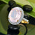 8.51ct Oval Pink Quartz & Round Cut Diamonds 14k Gold Ring