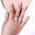 Genuine Sapphire and Diamond 18k White Gold Ring