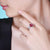 18K White Gold Ruby & Diamond Flower Ring