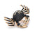 Black Crab Brooch