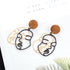 Yin and Yang Face Vintage Earrings