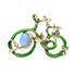 Green Bicycle Brooch