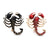 Elegant Red And Black Enamel Scorpion Brooch