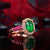 Charming Emerald, Diamonds & Pink Sapphires Ring