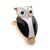 BlackAnd White Owl Brooch