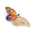 Multicolored Enamel Butterfly Brooch