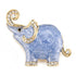 Blue and White Elephant Brooch
