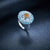 Luxurious Aquamarine, Blue Topaz & Citrine Cluster Ring