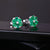 Luxurious Emerald and Diamond Stud Earrings (MADE TO ORDER)