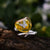 Sterling Silver and Natural Amber Butterfly Ring