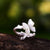 Handmade Shell Butterfly on Silver Branch Ring