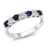 Natural Sapphire and Diamond Silver Ring