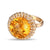 Sun Shape 7.59ct Citrine & Diamonds Gold Ring