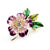Queenly Purple Flower Brooch