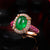 Charming Emerald, Diamonds & Pink Sapphires Ring