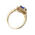 18K Yellow Gold Tanzanite Ring with Full Cut Diamonds