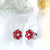 2.08ct Natural Ruby & Diamond White Gold Stud Earrings