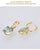 14K Gold 5 Carat Light Green Amethyst Earrings