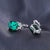 Royal Emerald Silver Earrings
