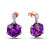 Rose Gold 8.4ct Purple Amethyst & Diamond Earrings